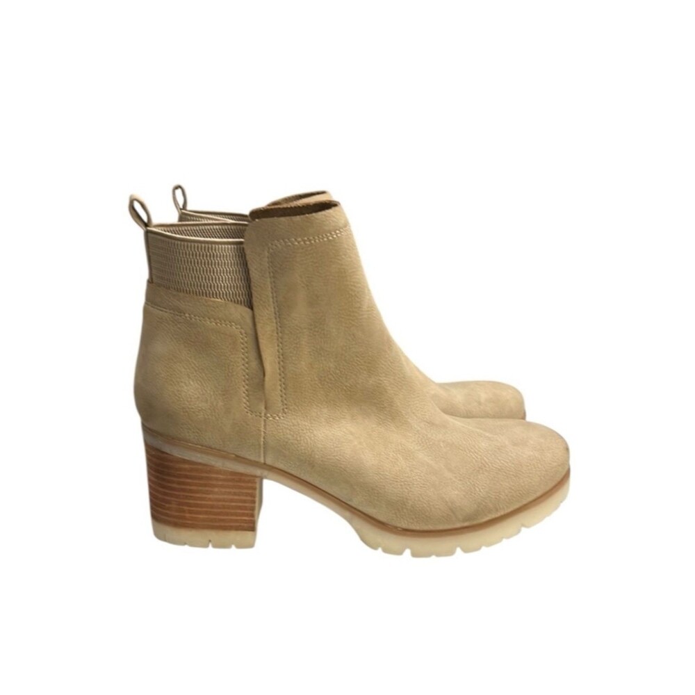 KORKS Natural Nubuck Elsie Ankle Boots Size 11